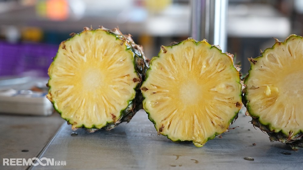 正值海南鳳梨上市的季節(jié)，色澤金黃、汁水飽滿的鳳梨是春天里當(dāng)之無愧的“水果明星”，備受消費(fèi)者的青睞。然而，在鳳梨的生產(chǎn)和銷售鏈中，一直有一個產(chǎn)品痛點(diǎn)——那就是“水心病”。鳳梨水心病主要表現(xiàn)為內(nèi)部果肉的水漬狀病變，導(dǎo)致果肉軟化，出現(xiàn)酒糟等異味，嚴(yán)重影響鳳梨的商品價值，給種植戶和企業(yè)帶來極大的困擾?！P梨